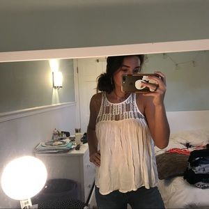 White top with lace bead embellishments !